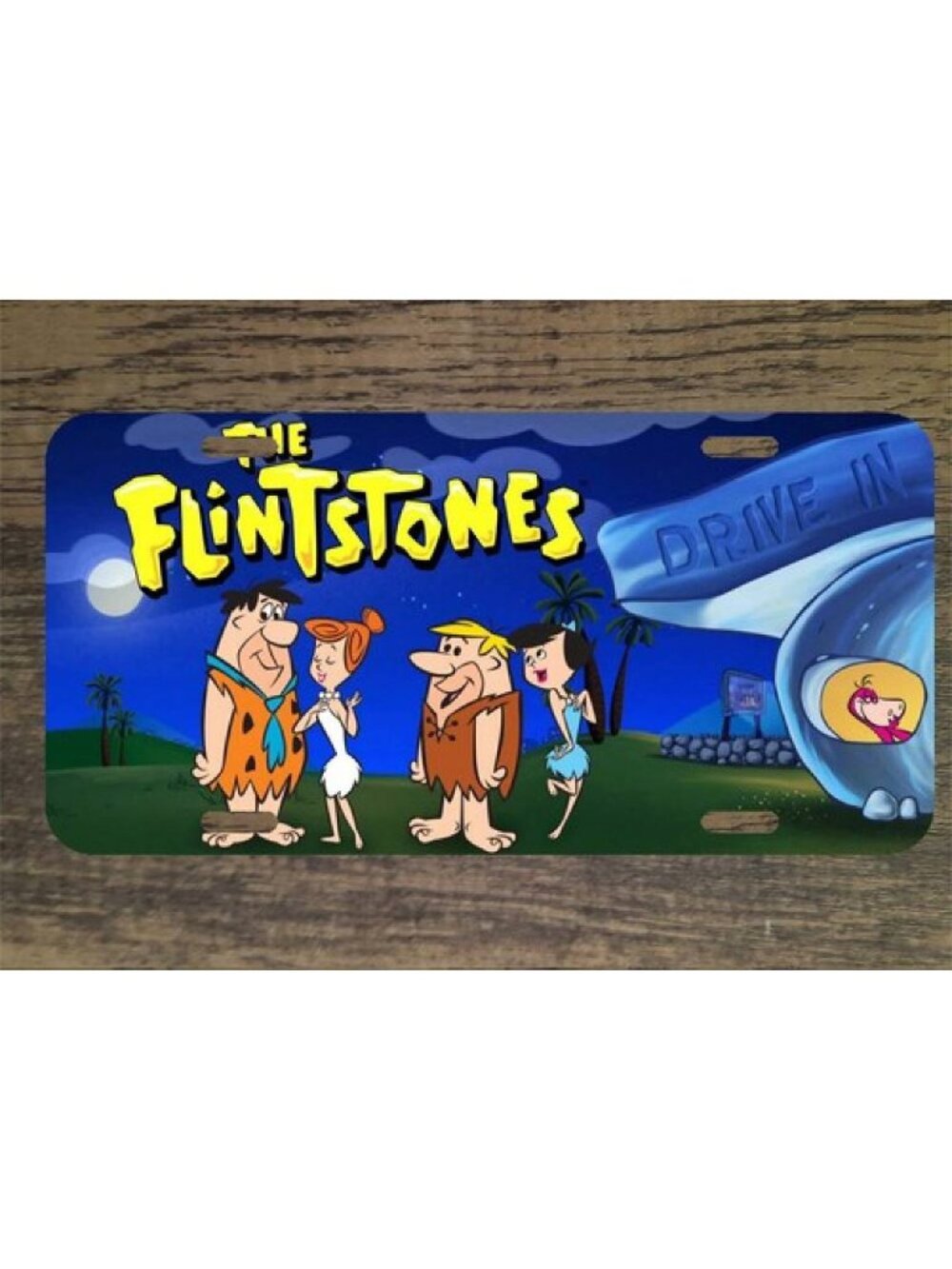 The Flintstones Classic Cartoon 6x12 Custom Mountable Novelty License Plate